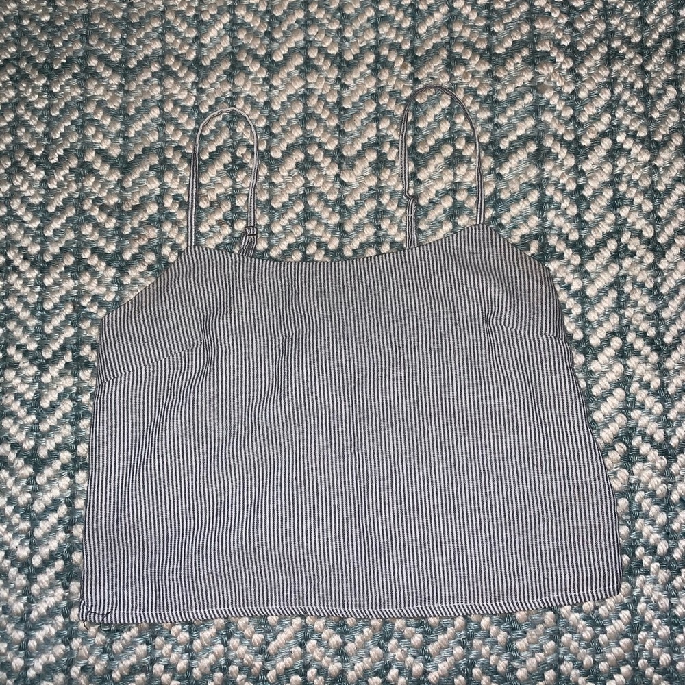 Brandy Melville Spaghetti Strap Crop Top Striped